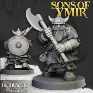 Описание картинки Dwarf two-handed Warriors от 3Д печать миниатюр по цене 986руб | Свободный Рынок Миниатюр - СРМ