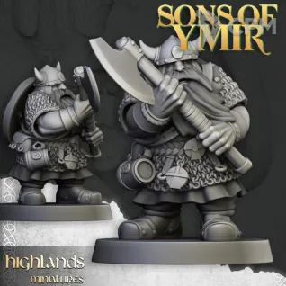 Описание картинки Dwarf two-handed Warriors от 3Д печать миниатюр по цене 986руб | Свободный Рынок Миниатюр - СРМ