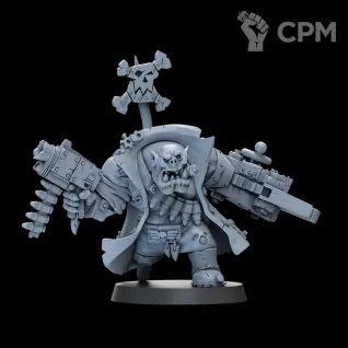 Описание картинки Миниатюра Орк Флибустьер, Ноб (Nob), Flash Gitz от Brother Ork по цене 580руб | Свободный Рынок Миниатюр - СРМ