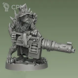 Описание картинки Mutant / Cultist with Heavy stubber от 3D Print Workshop по цене 219руб | Свободный Рынок Миниатюр - СРМ