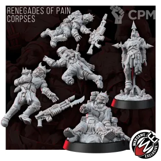 Описание картинки RENEGADES OF PAIN CORPSES Ренегаты Тела на подставки. от WastelandMiniatures по цене 570руб | Свободный Рынок Миниатюр - СРМ