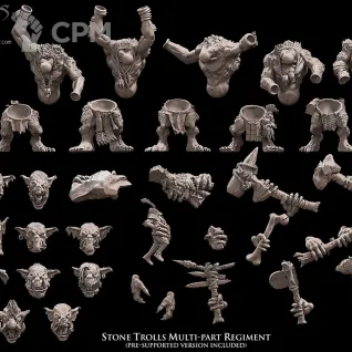 Описание картинки Rockgut Troggoths. Stone Trolls. Тролли от у Васи по цене 2 500руб | Свободный Рынок Миниатюр - СРМ