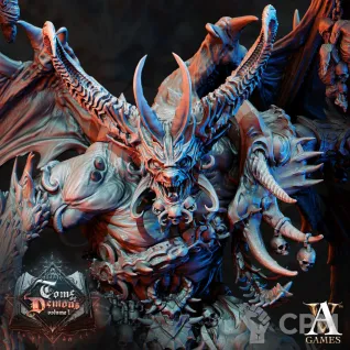 Описание картинки Bloodthirster of Unfettered Fury. от Studio Cockatoo по цене 2 882руб | Свободный Рынок Миниатюр - СРМ