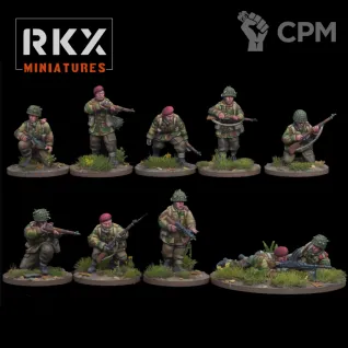 Описание картинки Британия, Десантники, British Paratroopers, Section Gliderborne от 3DPrintClub по цене 75руб | Свободный Рынок Миниатюр - СРМ