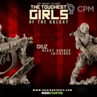Описание картинки Raging Heroes Cruz, Heavy Gunner от Aristocrat по цене 280руб | Свободный Рынок Миниатюр - СРМ