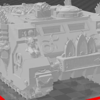 Описание картинки Slaanesh rhino от Destr по цене 1 500руб | Свободный Рынок Миниатюр - СРМ