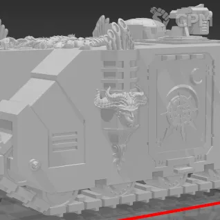 Описание картинки Slaanesh rhino от Destr по цене 1 500руб | Свободный Рынок Миниатюр - СРМ
