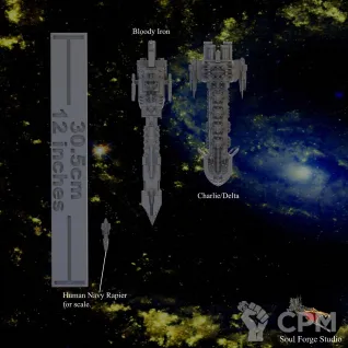 Описание картинки Iron Blood - Gloriana-class Battleship от 3Д печать миниатюр по цене 2 994руб | Свободный Рынок Миниатюр - СРМ