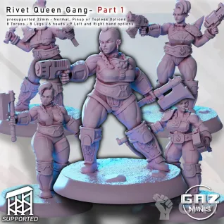 Описание картинки Rivet Queen Gang от PocketSized Prints по цене 800руб | Свободный Рынок Миниатюр - СРМ