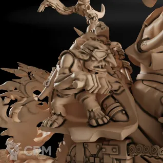 Описание картинки Boss Orc on Bike Фигурка (Warhammer) от GAS3TXD  по цене 4 200руб | Свободный Рынок Миниатюр - СРМ
