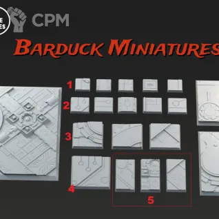 Описание картинки Базы/Подставки Robot Legion Квадратные 100х50мм от Barduck Miniatures по цене 689руб | Свободный Рынок Миниатюр - СРМ