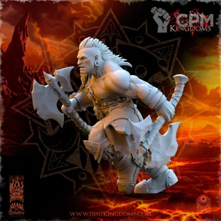 Описание картинки Barbarian Despoilers with Two Weapons от Naggaroth Night по цене 250руб | Свободный Рынок Миниатюр - СРМ