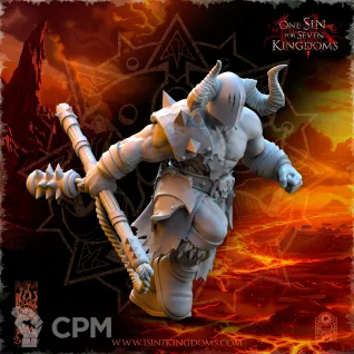 Описание картинки Barbarian Despoilers with Flail от Naggaroth Night по цене 250руб | Свободный Рынок Миниатюр - СРМ