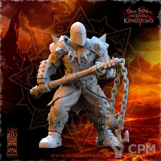 Описание картинки Barbarian Despoilers with Flail от Naggaroth Night по цене 250руб | Свободный Рынок Миниатюр - СРМ