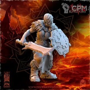 Описание картинки Barbarian Razors with Weapon and Shield от Naggaroth Night по цене 250руб | Свободный Рынок Миниатюр - СРМ
