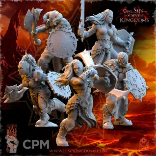 Описание картинки Barbarian Razors with Weapon and Shield от Naggaroth Night по цене 250руб | Свободный Рынок Миниатюр - СРМ