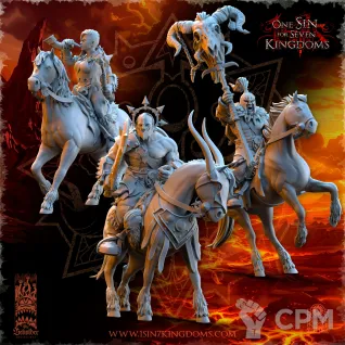 Описание картинки Barbarian Riders Command Group от Naggaroth Night по цене 500руб | Свободный Рынок Миниатюр - СРМ