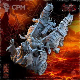 Описание картинки Deathbringer Chariot от Naggaroth Night по цене 2 000руб | Свободный Рынок Миниатюр - СРМ