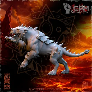 Описание картинки Hellhounds with Armor от Naggaroth Night по цене 300руб | Свободный Рынок Миниатюр - СРМ