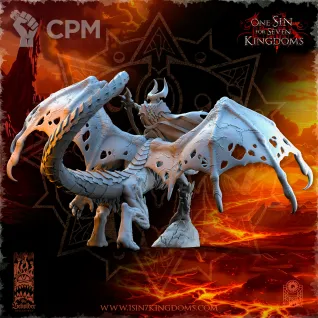 Описание картинки Sorcerer on Undead Manticore от Naggaroth Night по цене 3 500руб | Свободный Рынок Миниатюр - СРМ