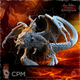 Описание картинки Sorcerer on Undead Manticore от Naggaroth Night по цене 3 500руб | Свободный Рынок Миниатюр - СРМ