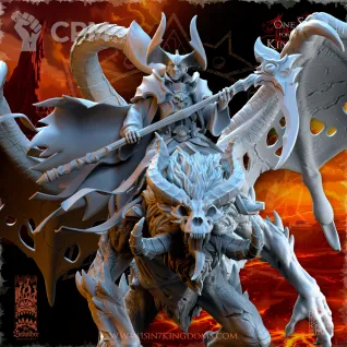 Описание картинки Sorcerer on Undead Manticore от Naggaroth Night по цене 3 500руб | Свободный Рынок Миниатюр - СРМ
