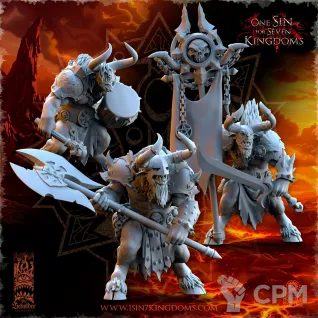 Описание картинки Minotaurs Command Group от Naggaroth Night по цене 500руб | Свободный Рынок Миниатюр - СРМ
