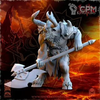 Описание картинки Minotaurs with Two Handed Axe от Naggaroth Night по цене 500руб | Свободный Рынок Миниатюр - СРМ