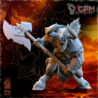 Описание картинки Minotaurs with Two Handed Axe от Naggaroth Night по цене 500руб | Свободный Рынок Миниатюр - СРМ