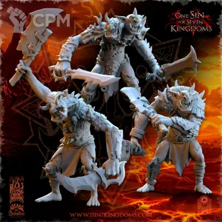 Описание картинки Trolls with Two Weapons от Naggaroth Night по цене 500руб | Свободный Рынок Миниатюр - СРМ