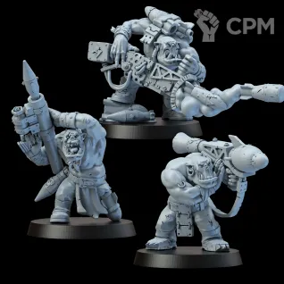 Описание картинки Набор миниатюр Орки "Tankboyz", Kill Team Wrecka Krew от Brother Ork по цене 1 045руб | Свободный Рынок Миниатюр - СРМ
