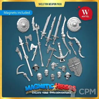 Описание картинки Комплект миниатюр Skeleton Fighter Pack от Артель W по цене 2 800руб | Свободный Рынок Миниатюр - СРМ