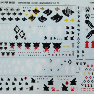Описание картинки Space Wolves Transfer Sheet от Black Legion Hall по цене 770руб | Свободный Рынок Миниатюр - СРМ