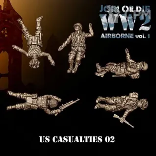 Описание картинки US Paratroopers CASUALTIES от 3DPrintClub по цене 95руб | Свободный Рынок Миниатюр - СРМ