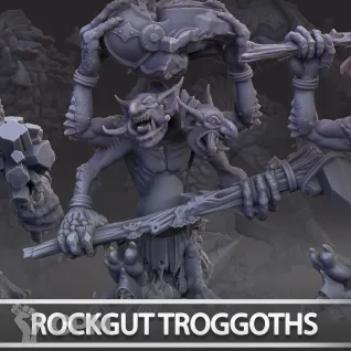Описание картинки Rockgut Troggoths от Naggaroth Night по цене 2 500руб | Свободный Рынок Миниатюр - СРМ