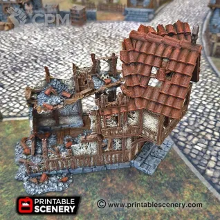 Описание картинки Руины портового магазина от 3D Wargaming по цене 1 750руб | Свободный Рынок Миниатюр - СРМ