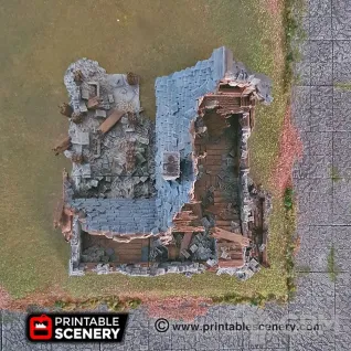 Описание картинки Руины таверны от 3D Wargaming по цене 3 100руб | Свободный Рынок Миниатюр - СРМ