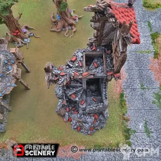 Описание картинки Руины дозорной башни от 3D Wargaming по цене 2 650руб | Свободный Рынок Миниатюр - СРМ