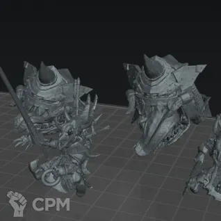 Описание картинки Пара наездников на сквигах от 3D6 по цене 425руб | Свободный Рынок Миниатюр - СРМ