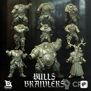 Описание картинки Bulls Brawlers от Taho_Dog по цене 2 300руб | Свободный Рынок Миниатюр - СРМ