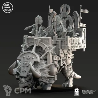 Описание картинки Stegadon + Engine of the Gods от Kapers Point по цене 2 472руб | Свободный Рынок Миниатюр - СРМ