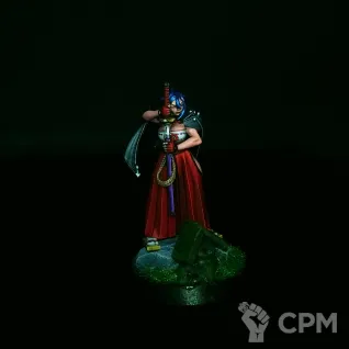 Описание картинки Девушка Самурай от Waifu-Painting по цене 4 000руб | Свободный Рынок Миниатюр - СРМ
