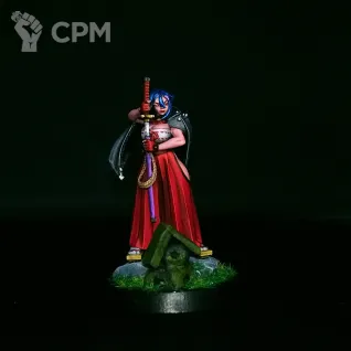Описание картинки Девушка Самурай от Waifu-Painting по цене 4 000руб | Свободный Рынок Миниатюр - СРМ
