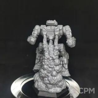 Описание картинки Highlander HGN-732 (в прыжке) (90 тонн) от Dwarf Pirate Foundry по цене 450руб | Свободный Рынок Миниатюр - СРМ