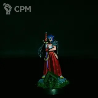 Описание картинки Девушка Самурай от Waifu-Painting по цене 4 000руб | Свободный Рынок Миниатюр - СРМ