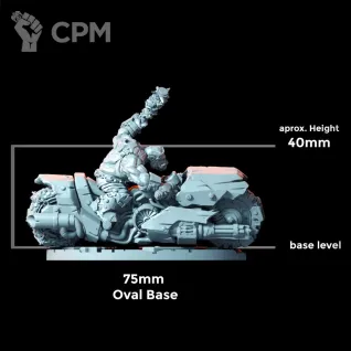 Описание картинки Орки-байкеры (набор 3шт)+базы от Mind Mash print  по цене 2 490руб | Свободный Рынок Миниатюр - СРМ