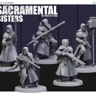 Описание картинки Sacramental Sisters от PocketSized Prints по цене 750руб | Свободный Рынок Миниатюр - СРМ