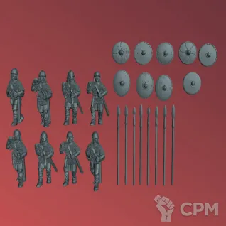 Описание картинки Каролингские ветераны | Carolingian Hearthguard от W1L50n по цене 1 000руб | Свободный Рынок Миниатюр - СРМ