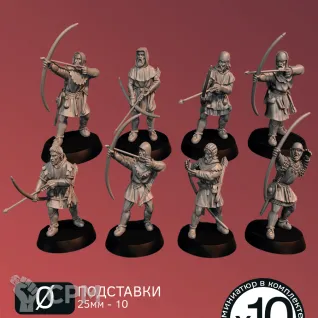 Описание картинки Средневековые лучники | Medival Archers от W1L50n по цене 1 000руб | Свободный Рынок Миниатюр - СРМ