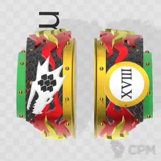 Описание картинки Salamanders Cataphractii Shoulder Pads от Saudad по цене 300руб | Свободный Рынок Миниатюр - СРМ